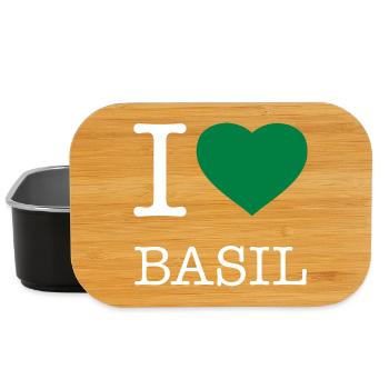 I LOVE BASIL Basilikum - Lunch Box - Schwarz - Vorne