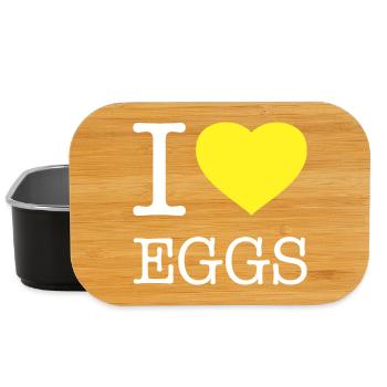 I LOVE EGGS - Lunch Box - Schwarz - Vorne