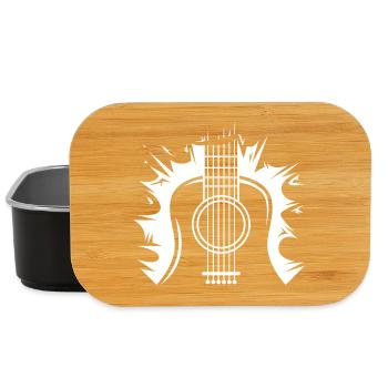 Gitarre Explosion Logo Gitarrist Musiker Symbol - Lunch Box - Schwarz - Vorne