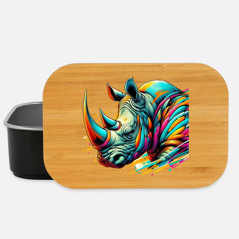 Rhinocéros - Boîte à goûter - noir