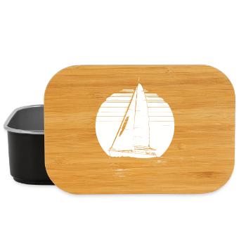 Segelboot Zeichnung - Lunch Box - Schwarz - Vorne