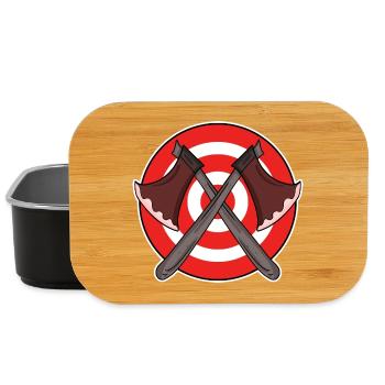 Axtwerfer Zielscheibe Axt werfen Geschenk - Lunch Box - Schwarz - Vorne