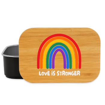 Love is stronger. LGBT - Lunch Box - black - Front