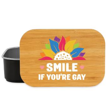 LGBT Pride Month - Smile If You're Gay - Lunch Box - black - Front