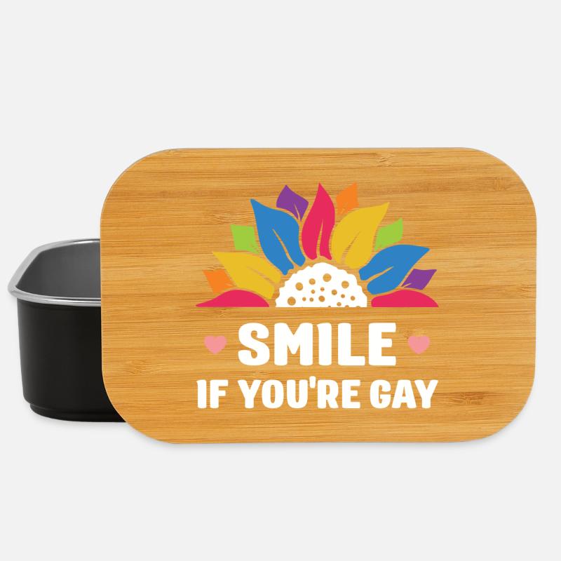LGBT Pride Month - Lächeln Sie, wenn Sie schwul sind - Lunch Box - Schwarz