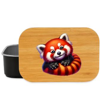 Red panda - Lunch Box - black - Front