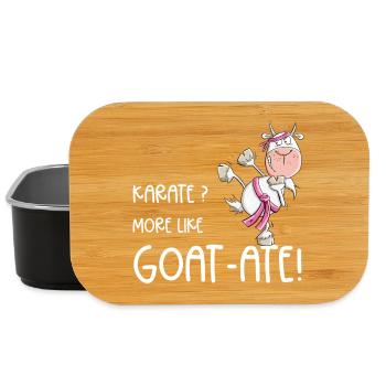 Karate Ziege Kampfsport Spruch - Lunch Box - Schwarz - Vorne