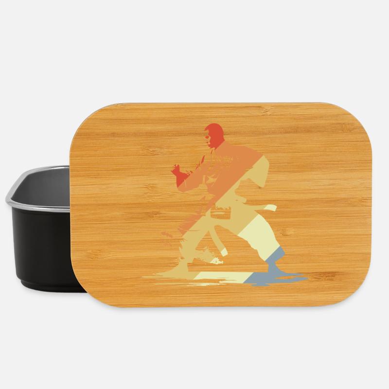Vintage Karateka Drawing - Lunch Box - black