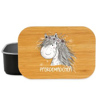 Horse Girl Pferdemädchen Pferde Cartoon - Lunch Box - Schwarz - Vorne