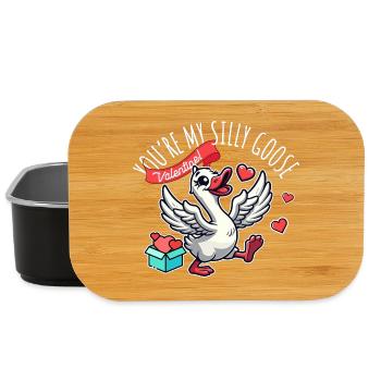 Du bist meine verrückte Gans Lustiger Valentinstag - Lunch Box - Schwarz - Vorne