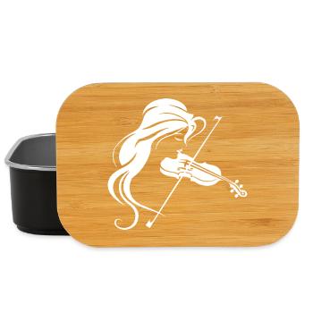 Fiddle Girl Drawing - Lunch Box - black - Front