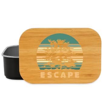 Escape Forest Design - Logo d’aventure rétro dans la nature - Boîte à goûter - noir - Devant