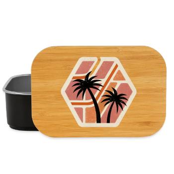 Geometrische tropische Wurzeln - Lunch Box - Schwarz - Vorne