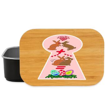 Freche Osterhasen Lustiges Ostern  - Lunch Box - Schwarz - Vorne