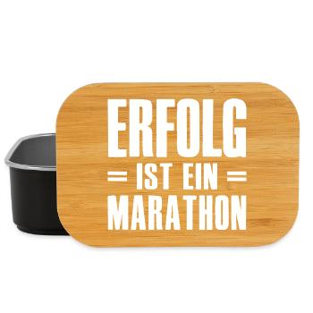 Success is a marathon founder entrepreneur - Lunch Box - black - Front