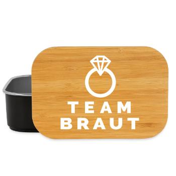Team Braut - Junggesellinnen Bachelorette Symbol - Lunch Box - Schwarz - Vorne