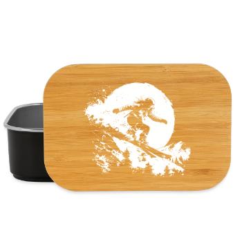 Snowboarderin Skizze - Lunch Box - Schwarz - Vorne