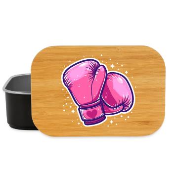 Boxing Gloves Graphic - Lunch Box - black - Front