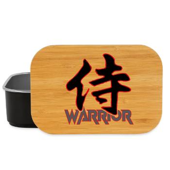 Warrior-Japanese Kanji - Lunch Box - black - Front