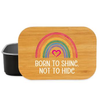 LGBTQ Pride Month - Geboren, um zu glänzen, nicht um sich zu verstecken - Lunch Box - Schwarz - Vorne