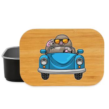 Maulwurf Auto - Lunch Box - Schwarz - Vorne