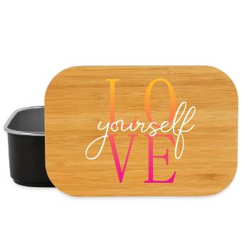 Love yourself / Selbstliebe / Liebe dich selbst - Lunch Box - black - Front