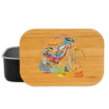 Buntes Fahrrad mit Spritz-Design - Lunch Box - Schwarz - Vorne