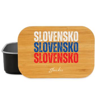Flag of Slovakia, I love Slovakia - Lunch Box - black - Front