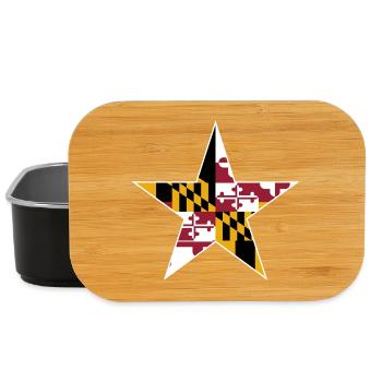 Maryland Flag Star Design - Lunch Box - black - Front