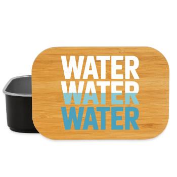 Drink Water Hydrate Ocean River  - Lunch Box - black - Front