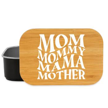 Mom Mommy Mama Mother - Lunch Box - black - Front