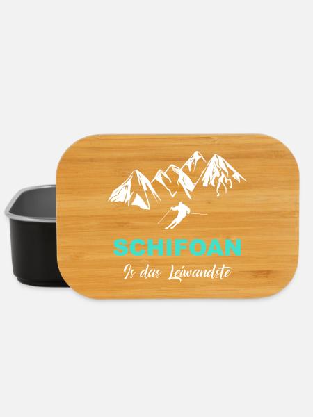 Skifahren is das Leiwandste - Lunch Box - Schwarz