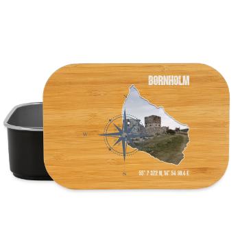 Bornholm Kompass Hammershus Koordinaten - Lunch Box - Schwarz - Vorne