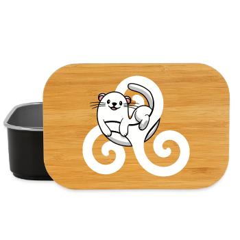 Brittany Breton Hermine – Breizh Symbol Triskel - Lunch Box - black - Front