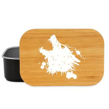 White wolf howling - Lunch Box - black - Front