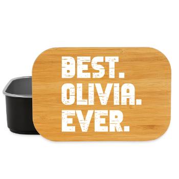 Best Olivia Ever Gift Saying - Lunch Box - black - Front
