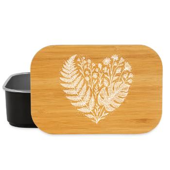 Heart of tropical foliage - Lunch Box - black - Front