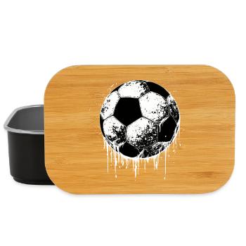Fußball-Ball-Soccer - Lunch Box - Schwarz - Vorne