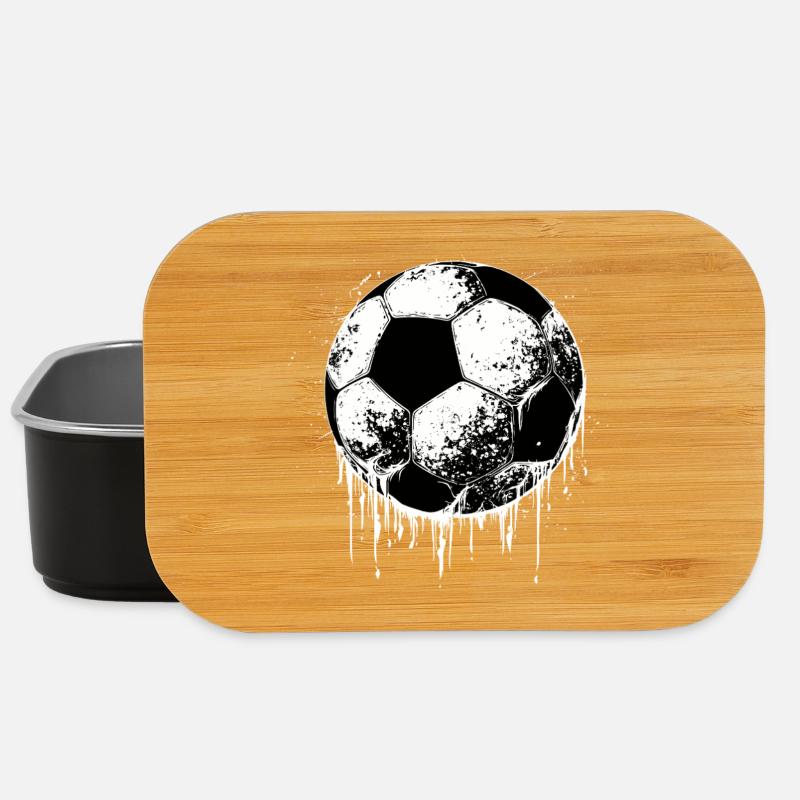 Fußball-Ball-Soccer - Lunch Box - Schwarz