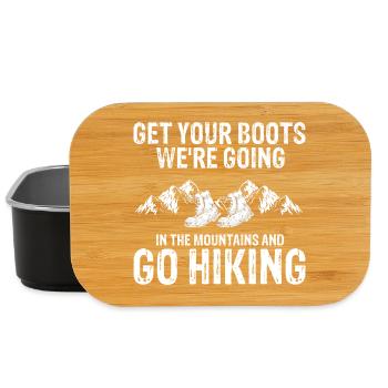 Get Your Boots Let’s Go Hiking Mountain Trek - Lunch Box - Schwarz - Vorne