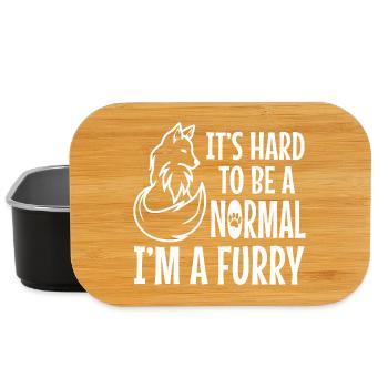 It's Hard To Be A Normal I'm A Furry - Lunch Box - Schwarz - Vorne