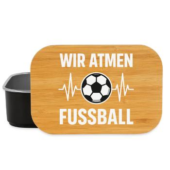 Wir atmen Fußball – Fanliebe Design - Lunch Box - Schwarz - Vorne