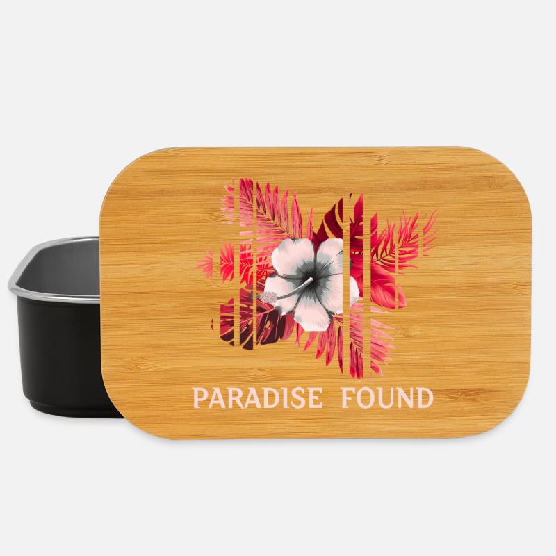 Paradise Found Tropischer Hibiskus - Lunch Box - Schwarz