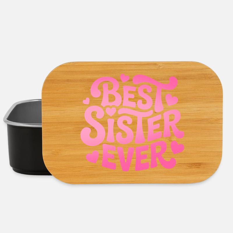 Best Sister Ever Schwester - Lunch Box - Schwarz