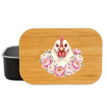 Weisses Huhn - Lunch Box - Schwarz - Vorne