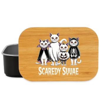 Scaredy Suvae Halloween Cats Motif - Lunch Box - black - Front