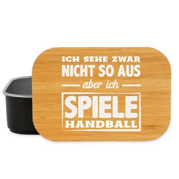 Handball Joueurs Handball Handball Cadeaux - Boîte à goûter - noir - Devant