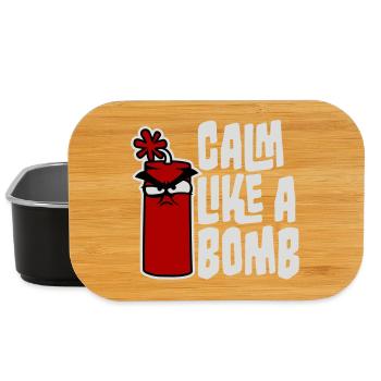 Calme comme une bombe Paradoxe Ironie Humour Blague explosive - Boîte à goûter - noir - Devant