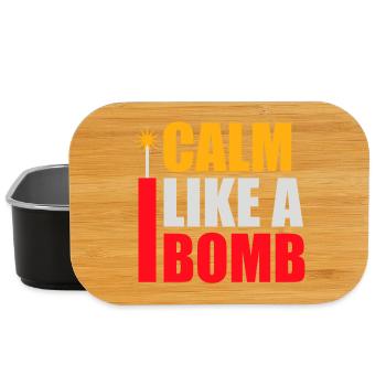 Calme comme une bombe Paradoxe Ironie Humour Blague explosive - Boîte à goûter - noir - Devant
