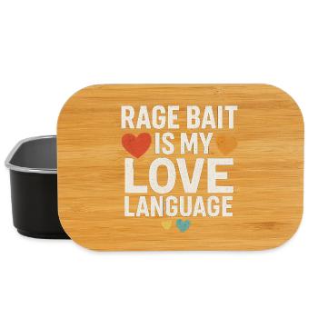 Rage Bait Love Language, lustiger Spruch - Lunch Box - Schwarz - Vorne